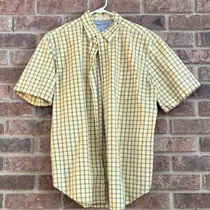 Nautica Men's Yellow Plaid Casual Shirt